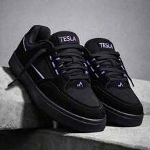Men's Tesla Skater Shoes, Non-Slip, Comfortable, Casual - Màu tím - Xem 2