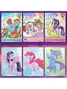 Hasbro Set de tarjetas coleccionables de la Princesa Luna de My Little Pony, adecuado para decoración interior y exhibición en el escritorio, con patrones de tarjetas aleatorios - Multicolor - Ver 6