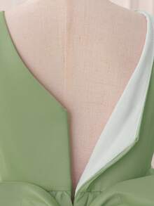 Váy công chúa lưới viền bèo nhún màu xanh bạc hà, phù hợp cho bé gái mặc dự tiệc, sinh nhật, đám cưới, giáng sinh, thường ngày, biểu diễn âm nhạc, biểu diễn sân khấu, lễ kỷ niệm ngày lễ - Màu xanh Bạc hà - Xem 8