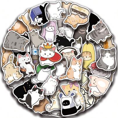 Bộ 55 miếng dán hình mèo dễ thương, hình vẽ nguệch ngoạc sáng tạo, đồ dùng văn phòng, miếng dán điện thoại và máy tính, chất lượng cao, bền, tinh tế, hình dán độc đáo, vui nhộn, cổ điển, thiết kế hoạt hình đầy màu sắc, trang trí quà tặng, miếng dán trang trí ốp điện thoại, có thể tái sử dụng, thiết kế hoạt hình đầy màu sắc, thích hợp cho bình nước, ván trượt, điện thoại di động, v.v., hoàn hảo cho đồ dùng học tập, lựa chọn hàng đầu cho quà tặng ngày lễ.