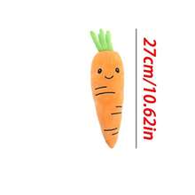 Plush Fruit & Vegetable Pet Chew Squeaky Toys, Interactive Self-Entertainment Early Education Dog Toys, Dog Boredom Relief Doll Set, Intelligent Interactive Plush Toys - Multicolor - View 3