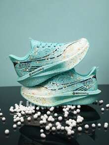 Comfortable & Versatile Shock-Absorbing Carbon Plate Competitive Running Shoes, Professional Training Sneakers For Teenagers And Students, Sports Casual Shoes - Baby Blue - View 6