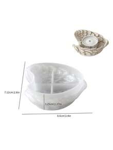 DIY心形羽毛翅膀造型首饰收纳饰品硅胶模具香薰烛台石膏水泥混凝土浇铸模具水晶烛台环氧树脂滴胶模具 - 白色矽膠模具 - 查看 8