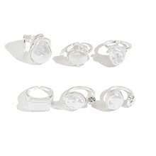 6 Pieces Baroque Irregular Pearl Ring Set All-Match Irregular Ring Suitable For Women Daily Wear - Multicolor - View 7
