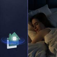 超声波驱蚊器（USB供电），物理驱蚊，对人体无害，可爱小屋造型 - 彩色 - 查看 2