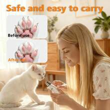 2 In 1 Pet Nail Clipper And Grinder With Dual LED Lights, USB Rechargeable Electric Nail File For Small Medium Large Dogs Cats, Quiet Pet Grooming Kit With Splash Guard, Cat Dog Claw Trimmer - A - View 8