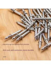 100/200颗双头隐形钉，防锈耐用，带套管，适用于踏板、木板、橱柜等各种用途。 - 無縫釘 - 查看 1