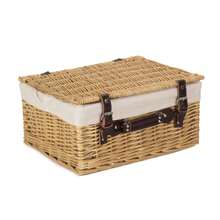 Red Hamper 45cm Buff Wicker Picnic Basket - White - View 4