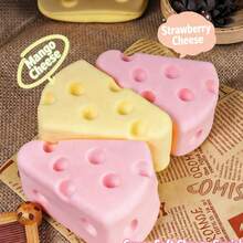 Cheese Squeeze - Slow Rebound - Realistic Cheese - Squeeze Toy - Bread Squeeze - Stress Relief Toy - Soft Squeeze - Stress Relief Tool - Birthday Gift - Perfect Gift - Gift - Collection Display - Multicolor - View 6