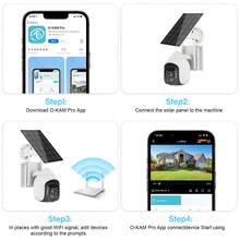 400万像素WiFi安防摄像头，安装简便，355°水平旋转和100°垂直旋转，全彩夜视，移动侦测，双向语音，IP65防水，太阳能供电，适用于家庭、办公室、商店，无需布线，安装简便，24/7全天候家庭监控，可监控宝宝和宠物，WiFi安防摄像头，设置简单，实时高清视频，移动侦测警报，双向语音，安装简便 - 白色 - 查看 3