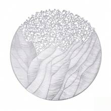 1/4/6 件装 PVC 餐垫，适用于厨房餐桌，室内/室外均可使用，可水洗，耐热，易于擦拭，非常适合露营、度假、婚礼、派对等场合。 - 銀色 - 查看 10