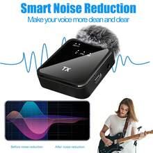 Micrófono inalámbrico mini lavalier de solapa para iPhone - Micrófono doble inalámbrico con enchufe y recogida 2.4G con ultra bajo retardo, chip de reducción de ruido incorporado, tiempo de funcionamiento de 5 horas para dos personas (batería recargable de 300mAh) - Ver 8