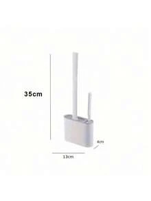 二合一多功能方形马桶刷，配有硅胶刷头，适用于浴室 - 多色 - 查看 11