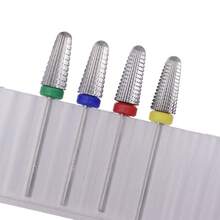 Easy Nail 1支双向钨钢指甲钻头 – 2.35mm柄径指甲锉，用于卸除凝胶指甲油和打磨指甲表面 - 彩色 - 查看 4