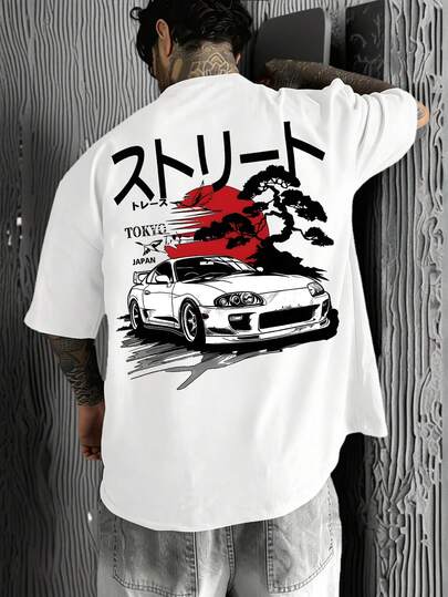 男士简约印花短袖T恤，舒适透气，时尚夏季穿着