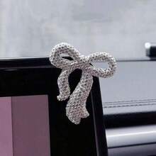 Mặt dây chuyền trang trí nội thất xe hơi hình nơ mới, món quà hoàn hảo dành cho nữ thần. - Nơ đính đá - Xem 4