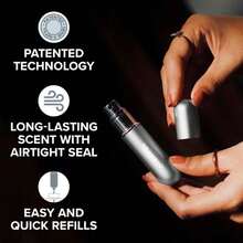 Travalo Classic HD Perfume Atomizer - Leak-Proof And TSA Approved For Air Travel - Reusable, Airtight, Easy-Fill Mini Pump Sprayer - Lightweight, Elegant Design W/Volume Window - Silver 0.17oz - Màu sắcG - Xem 2