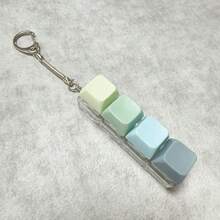 1pc Keyboard Keychain - Adult Press Stress Relief Toy, Stress Relieving Finger Keychain, Unique Office Gift - Multicolor - View 8