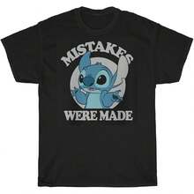 Lilo And Stitch Mistakes Were Made Adult T-Shirt Holiday Outfits For Women,Summer Holiday Outfits,Tops For Women,Summer Tops,Summer Clothes,Men Clothes,Funny T Shirts,Graphic Tee,Girls Clothes,Clothes For Girls,Boys Clothes,Girls Holiday,Holiday Essential - Black - View 1