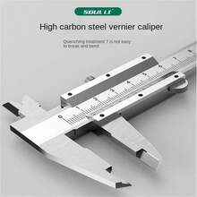 1pc High Precision Vernier Caliper, 0-6 Inch/0-150mm, Manual Sliding Measurement Tool, Accuracy 0.02mm/0.001 Inch, Durable Carbon Steel Structure, No Battery Required, Manual Operation For Precise Measurement, Engineering Caliper With Clear Scale Design - A - View 2