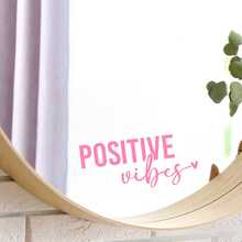 1 pieza [Adhesivo de espejo motivacional] Calcomanía de vinilo de vibraciones positivas - Perfecto para baño, espejo de vestir, puerta, ventana y pared - A - Ver 7