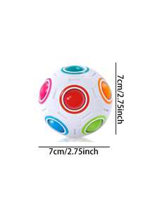 12-Hole Rainbow Ball Magic Cube, Fascinating Rainbow Cube Ball, Fun Magic Ball & Stress Relief Toy For Adults - View 2