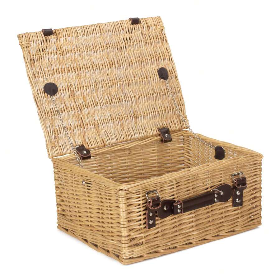 Red Hamper 40cm Buff Wicker Picnic Basket - Brown - View 1