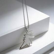 Dây chuyền hình cặp khủng long phong cách Hip-Hop, mặt dây chuyền hoạt hình đen trắng dễ thương, dây dài đa năng phù hợp với áo len cho học sinh. - Khủng long - Xem 10