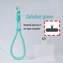 1pc Minimalist Adjustable Short Strap Buckle Lanyard, Phone Lanyard, Water Bottle Holder, Key Chain, Wrist Strap With Pad - Multicolor - View 27