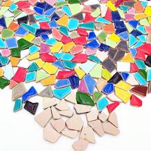 180g/6.35oz Mixed Color Asymmetric DIY Ceramic Mosaic Tiles Shattered Ceramic Pieces Craft Material Collage Tile Decoration Loose Material - A - View 8