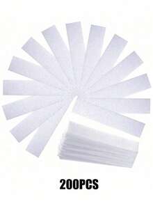 200/100片装面部脱毛蜡纸，适用于女性面部脱毛，家用脱毛套装，芦荟香味，温和快速去除眉毛、唇部、身体、腿部和比基尼线毛发。无需蜡，1片装 - 純色 - 查看 12