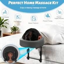 Reposacabezas de masaje para cama cuna de masaje ajustable en casa accesorio portátil para cama de masaje kit de reposo para mesa de masaje para cama de salón almohada boca abajo después - Grisoscuro - Ver 2