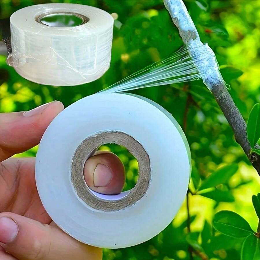 1 Cuộn băng dính trong suốt tự dính dùng trong làm vườn - Băng dính đa năng dùng để cấy ghép cây và chăm sóc vết thương, dành cho người yêu thích làm vườn, dùng để buộc nút trong vườn > Dây buộc - A - Xem 1