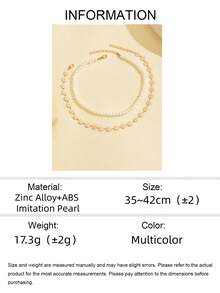 Set de 2 collares con decoración de margaritas, collares versátiles de perlas falsas en capas, adecuados para uso diario, citas, festivales de música - Multicolor - Ver 5