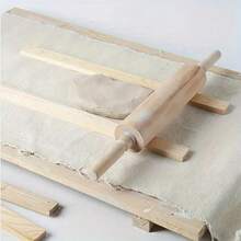 8件套木制陶土擀面架套装 - 3毫米、5毫米、7毫米、10毫米陶艺擀面导轨 - 陶瓷和聚合物粘土的必备雕塑和成型工具，陶艺擀面杖，陶艺工具，粘土工具，快速压制，压平擀面，耐用天然木材，适用于陶艺工具、手工DIY、陶瓷制作工具、艺术用品、成人工艺品、家庭娱乐、手工礼品、母亲节礼物、奶奶礼物 - 彩色 - 查看 6