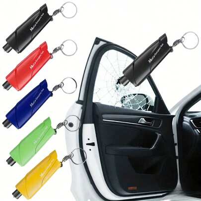 2-In-1 Multifunctional Car Safety Hammer For Women, With Keychain, Tungsten Steel Hammer Head, Can Break Window & Cut Seatbelt, Emergency Escape Tool, Compact & Portable, Suitable For Car/Home/Travel/Road Trip, Heavy Duty Automotive Emergency Kit, Essential For Drivers, Rapid Window Breaking & Seatbelt Cutting Rescue Tool