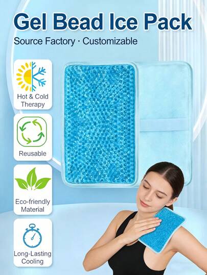 1pc Physical Cooling Ice Bag, Best Selling Gel Bead Cold/Hot Compress Reusable Portable Ice Pack
