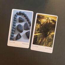 Trò chơi bài giấy giải trí, bài Tarot, bài bói toán tiếng Anh. - Bộ bài Tarot Genstones và Grysals - Xem 3