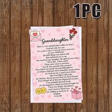 Carte pour petite-fille, exprimant l'amour et la fierté pour les occasions spéciales (Merci, Anniversaire, Mariage), design élégant, artisanat de qualité supérieure, papier de haute qualité, souvenir précieux, cadeau pour grands-parents - enveloppe blanche en lin - Voir 9