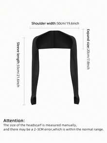 1pc Breathable UV Protection Ice Silk Sleeve, Ice Silk Sun Protection Sleeve, Cool Shawl Sleeve, Summer Elastic Half-Finger Arm Glove, UV Protection Sunscreen Sleeve, Sun Protection Sleeve With Finger Hole, Suitable For Outdoor Sports And Golf, Outdoor Cycling UV Protection - Multicolor - View 8