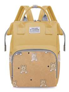 Oaoleer 1pc Multi Functional Travel Diaper Backpack Maternity Baby Diaper Changing Bag Large Capacity Waterproof Oxford Cloth Diaper Bag Backpack With Practical Pockets Stroller Compatible Cute Cartoon Design Ideal Mother's Day Gifts New Mom Gifts - Multicolor - View 14