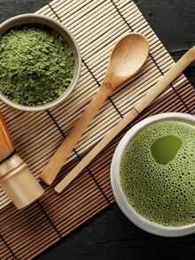 Nuevo set premium de batidor de matcha, revolvedor de café, set de batidor de matcha y soporte, cepillo de té de matcha de bambú, accesorios de ceremonia del té de mango largo, regalo del Día del Padre - Multicolor - Ver 3