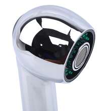 下拉式水槽喷头更换，厨房水槽水龙头喷头，下拉式水龙头喷嘴高流量淋浴喷头配件，适用于个人卫生 - 銀色 - 查看 4