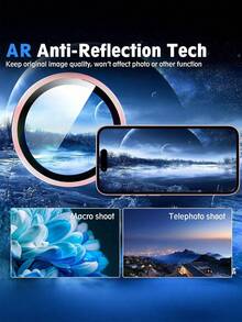 3 Packs - Camera Lens Protector Compatible With IPhone 17 Pro Max/17 Pro, Also Compatible With IPhone 17 Pro Max, 17, 17 Pro, 17 Air, 16 Pro Max, 16, 15, 14, 13, 12, 11 Pro Max. High-Definition, Independent Scratch-Resistant Protective Case, Compatible With Phone Cases. Applicable To Daily Shield, Office, Home Daily Shield Office Home Phone Camera Cover Waterproof Shockproof Anti-Fall Scratch Resistant - Clear - View 2