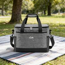 TanLu Style Insulated Cooler Bag For Outdoor Camping Picnics, Large Capacity, Waterproof, Portable Warming Bag For Household Use - 灰色 - 查看 2