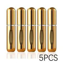 1/5/10 Pcs, 5ml Refillable Travel Size Perfume Atomizer Bottles, Portable Perfume Spray Bottles, Mini Perfume Sample Vials Perfume Distribution Bottle Mini Spray Bottle - Gold - 查看 7