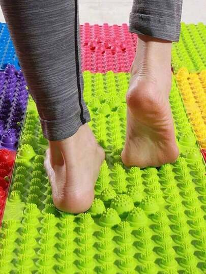 1件装足部按摩垫，穴位按摩垫，足底反射疗法垫，防滑浴室垫，瑜伽垫，户外游戏垫