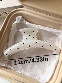2 pezzi/1 pezzo Fermagli per capelli in plastica leggera bianca/marrone, 11 cm/4,33 pollici, eleganti e minimalisti di colore solido, adatti per uso quotidiano, casual, feste, pendolarismo, spiaggia, vacanza, coda di cavallo, chignon, lavaggio del viso, trucco, accessori per outfit, accessori per capelli estivi, fermagli da spiaggia per vacanze, viaggi - Multicolore - Visualizzare 2