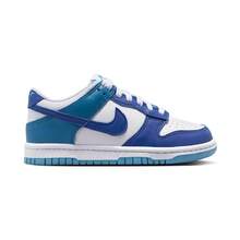 Big Kid's Nike Dunk Low White/Game Royal-Dutch Blue (FB9109 130) - 藍色 - 查看 2