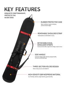 Ski Bag, Ski Gear Bag, Winter Ski Bag, Multi-Function Equipment Bag, 3 Carrying Modes, Lightweight Travel - Multicolor - View 4